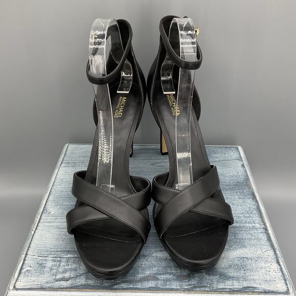 NEW Michael Kors Women’s Alexia Ankle Strap Sandals Black Size 11M - Picture 3 of 10
